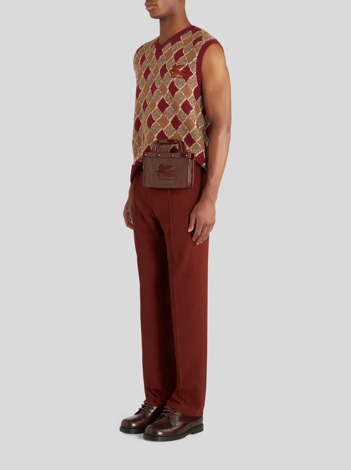Men Paisley Love Trotter Belt Bag Etro Backpacks And Belt Bags