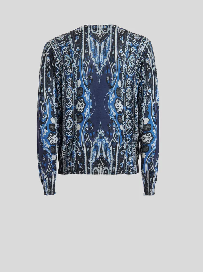 Men Paisley Silk And Cashmere Jumper Etro Knitwear