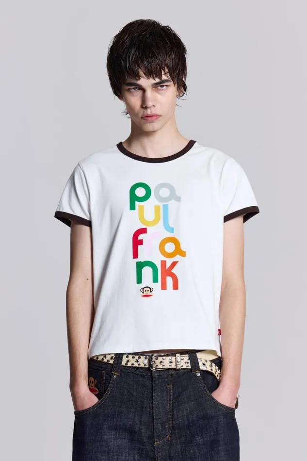 Men Paul Frank Spellout Ringer Jaded London TShirts and Vests