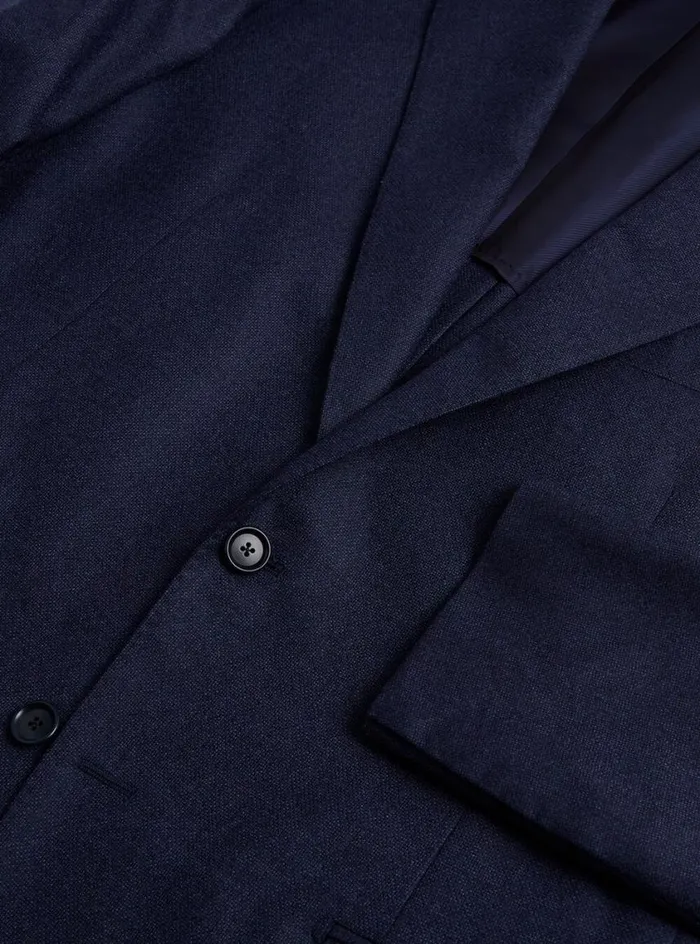 Men Paul Stuart Blazers and Jackets Textured Solid Wool Suit Navy