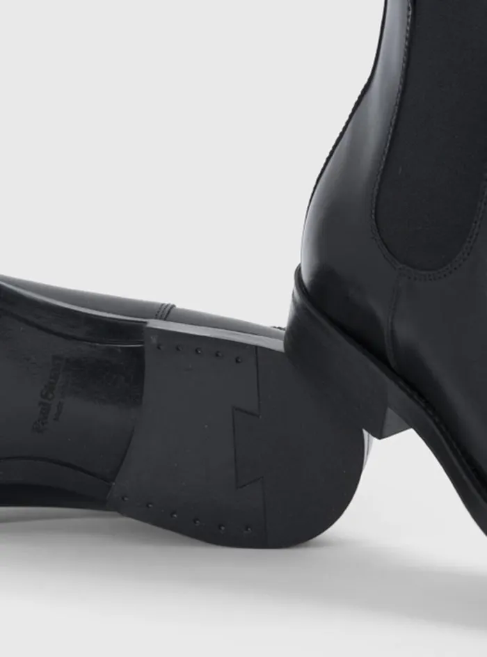 Men Paul Stuart Boots Leather Chelsea Boot Black
