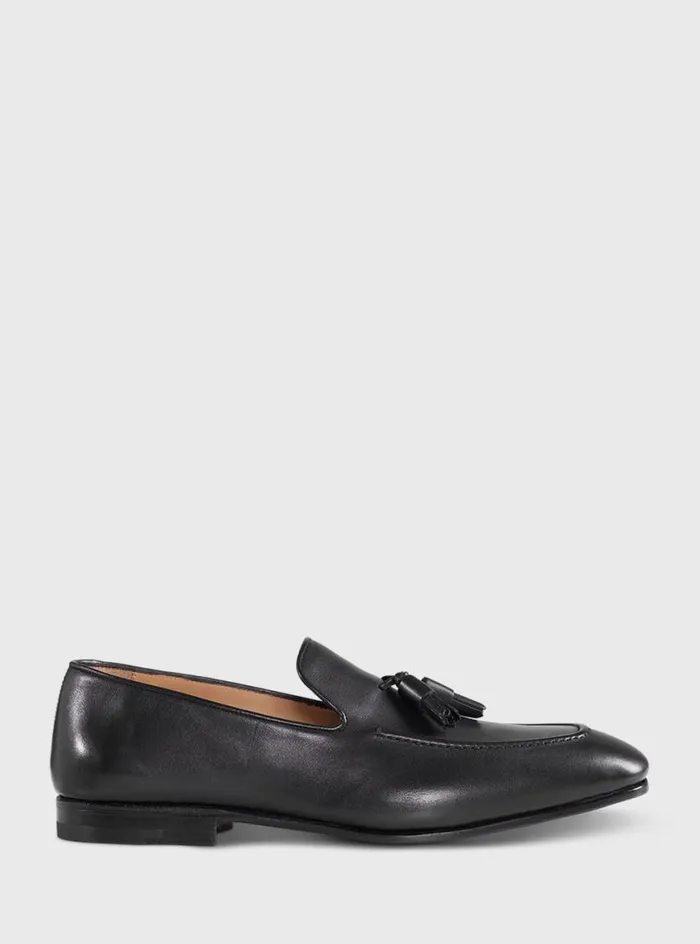 Men Paul Stuart Loafers Charleston Tassel Slip On Black