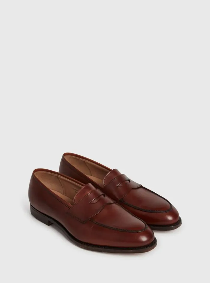 Men Paul Stuart Loafers The Rose Leather Loafer Chestnut