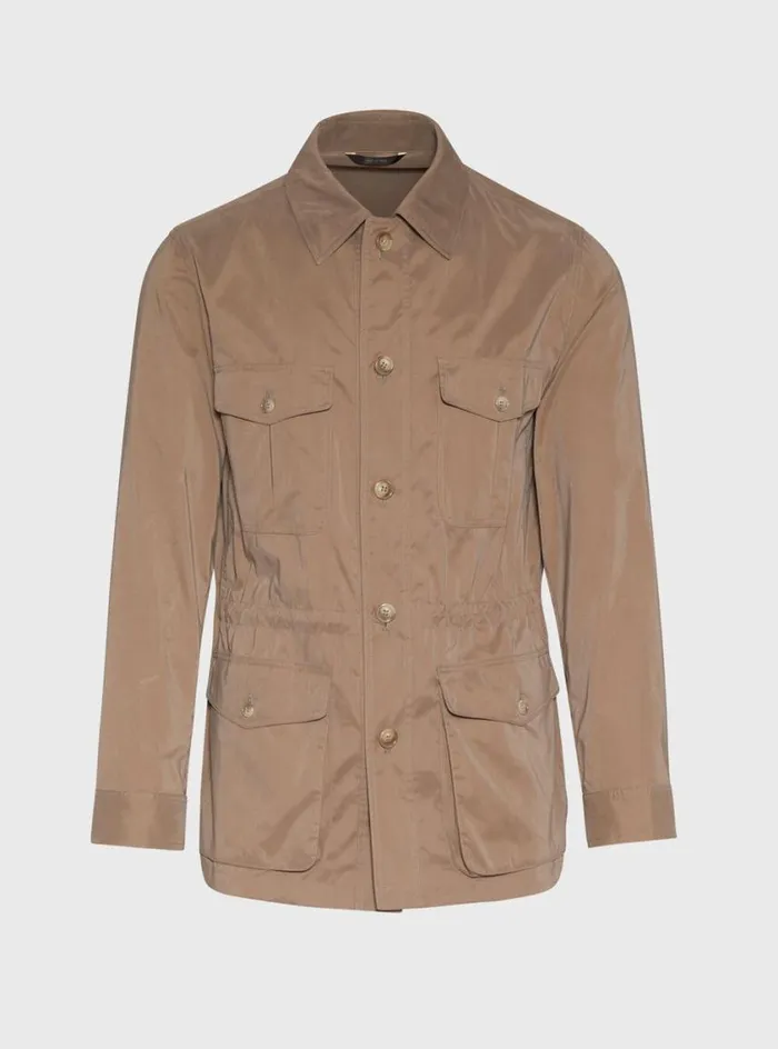 Men Paul Stuart Outerwear Belsetta Safari Jacket Tan