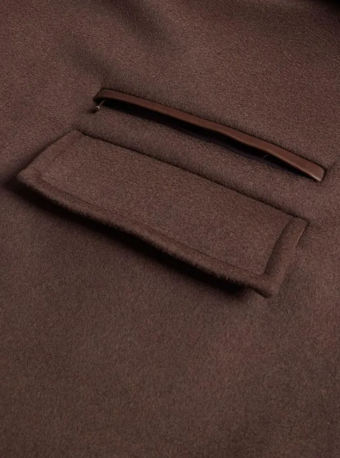 Men Paul Stuart Outerwear Wool and Cashmere Double Faced Jacket Tobacco