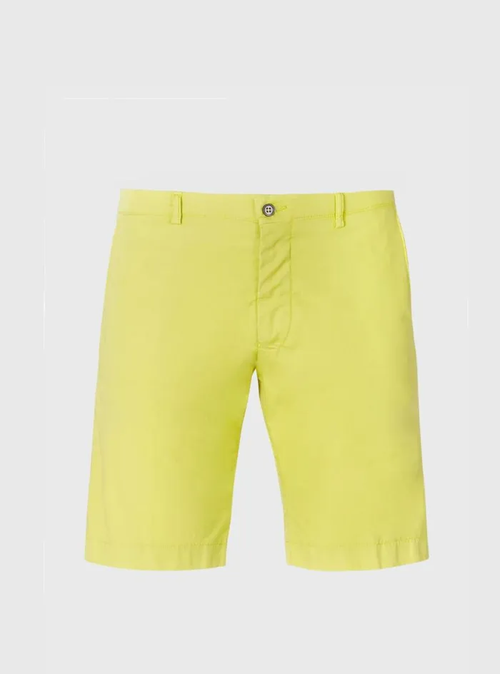 Men Paul Stuart Pants Cotton Bermuda Short Yellow