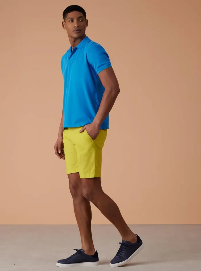 Men Paul Stuart Pants Cotton Bermuda Short Yellow Men Paul Stuart Pants Cotton Bermuda Short Yellow