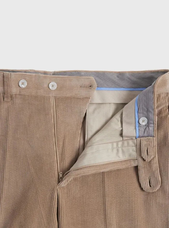 Men Paul Stuart Pants Soft Corduroy Dress Trouser Light Tan