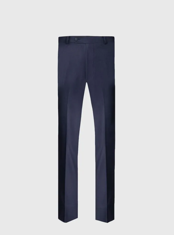 Men Paul Stuart Pants Super 110s Wool Mid Blue Trouser Mid Blue