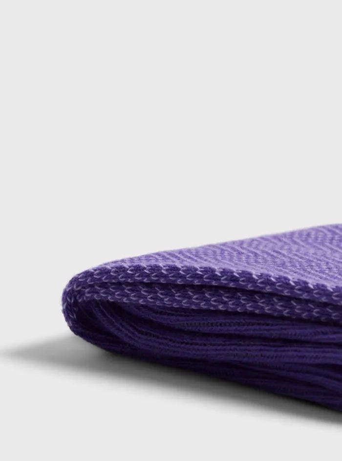 Men Paul Stuart Socks Cotton Herringbone Sock Purple