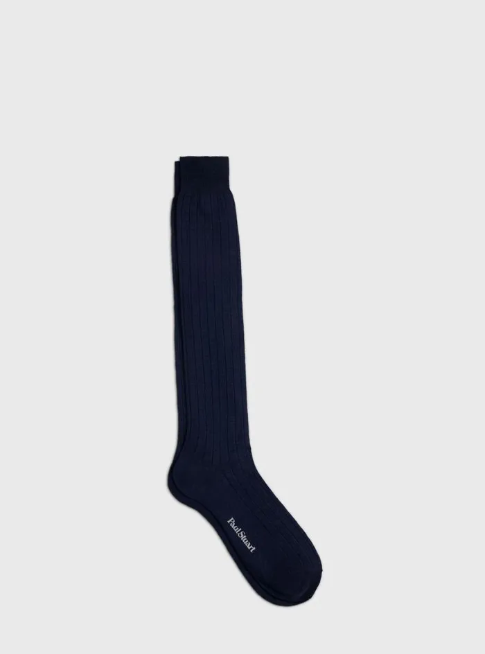 Men Paul Stuart Socks Linen Mlange Sock Navy