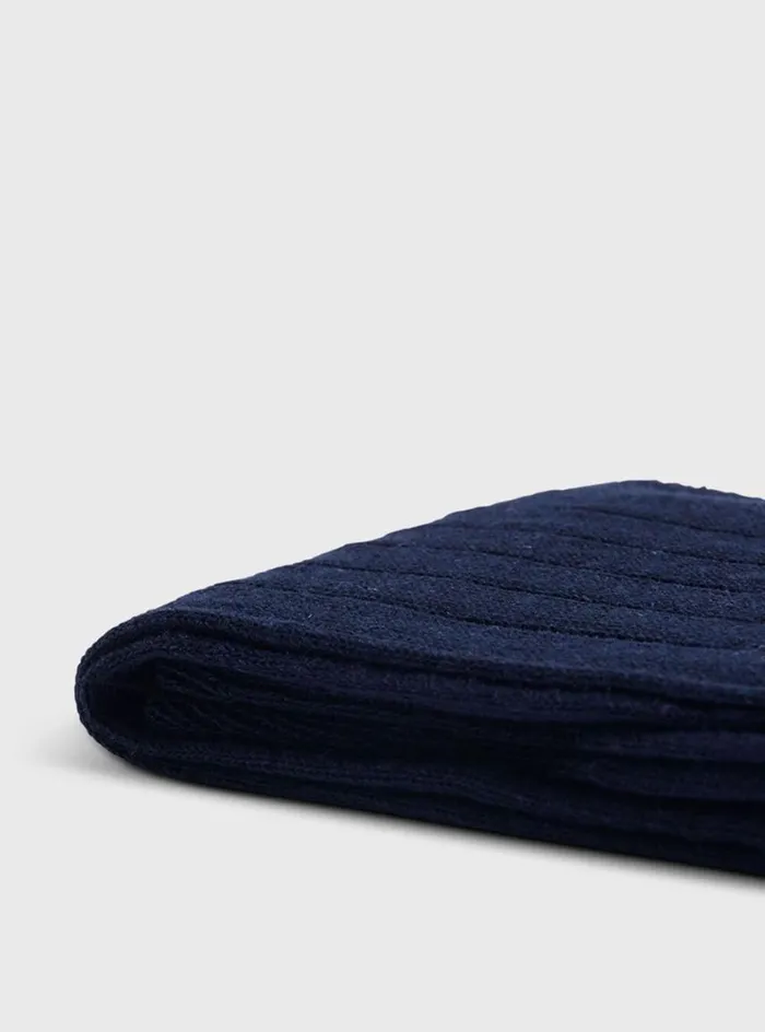Men Paul Stuart Socks Linen Mlange Sock Navy