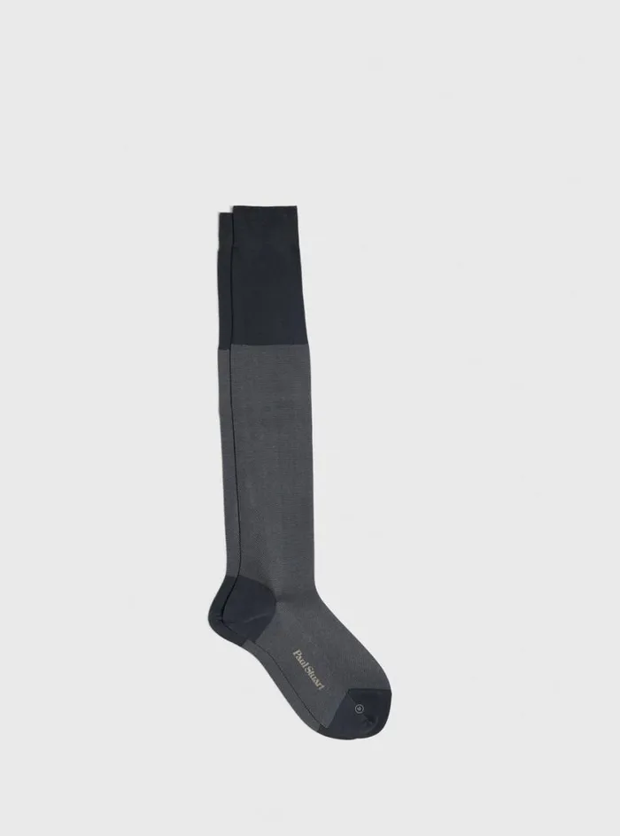 Men Paul Stuart Socks Mini Birds Eye Sock Steel