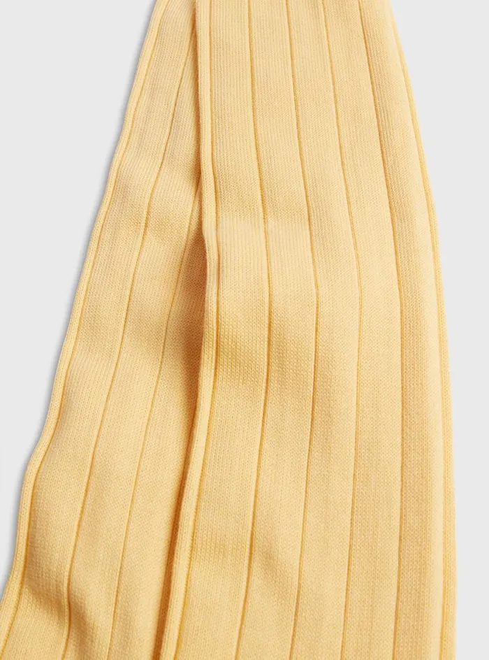Men Paul Stuart Socks Pima Cotton Wide Rib Sock Butter