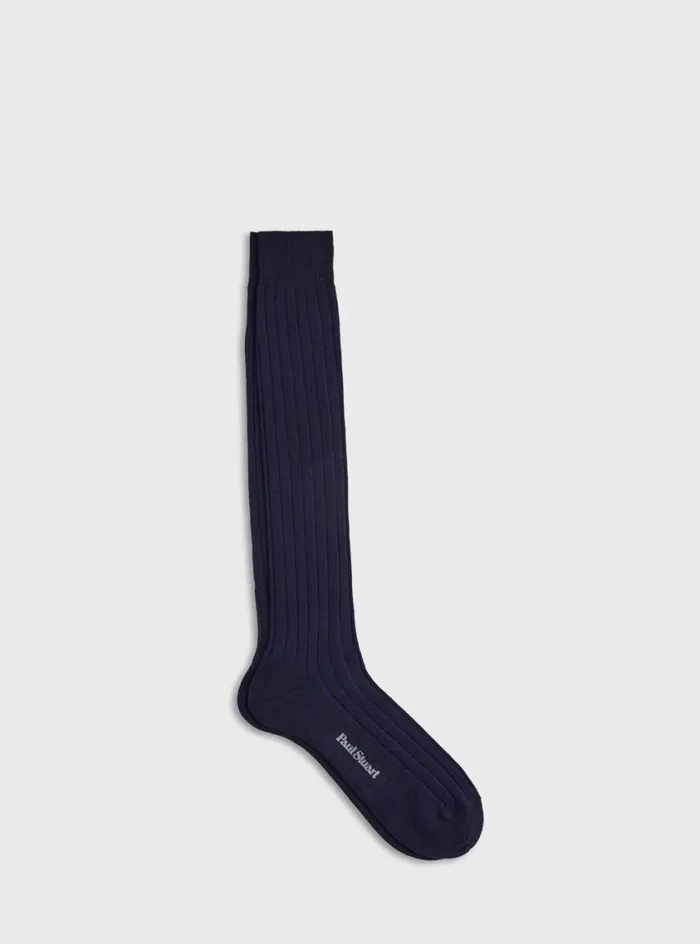 Men Paul Stuart Socks Wool Vanise Sock Navy