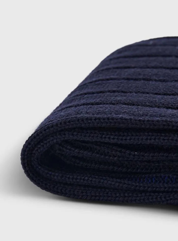 Men Paul Stuart Socks Wool Vanise Sock Navy