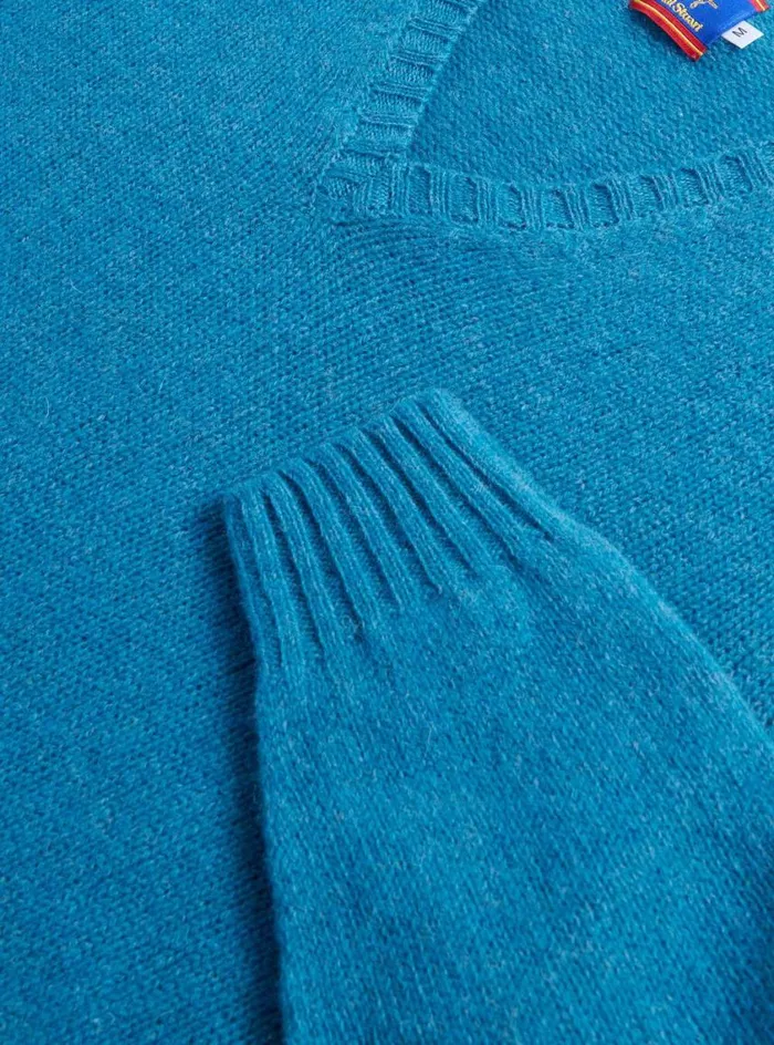Men Paul Stuart Sweaters Shetland Wool VNeck Sweater Blue Men Paul Stuart Sweaters Shetland Wool VNeck Sweater Blue