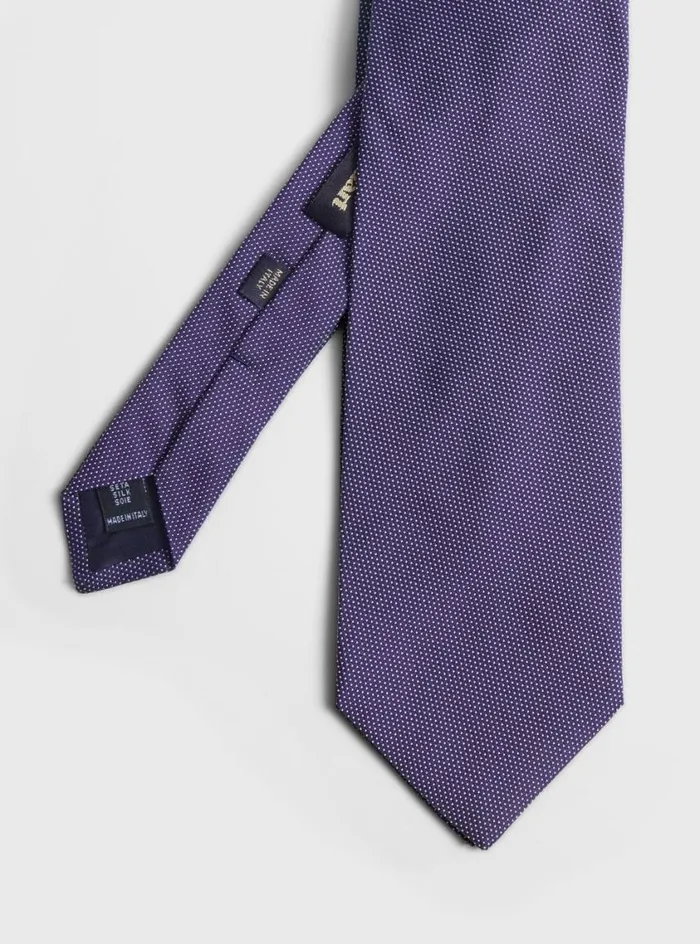 Men Paul Stuart Ties Woven Silk Micro Dot Tie Purple