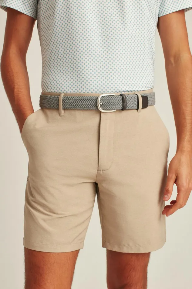 Men Performance Link Shorts Khaki Heather Bonobos Casual Shorts