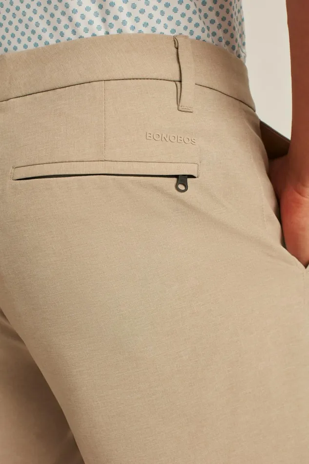 Men Performance Link Shorts Khaki Heather Bonobos Casual Shorts