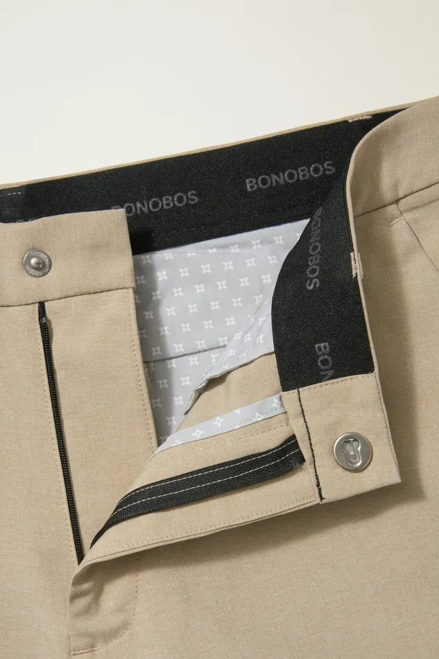 Men Performance Link Shorts Khaki Heather Bonobos Casual Shorts