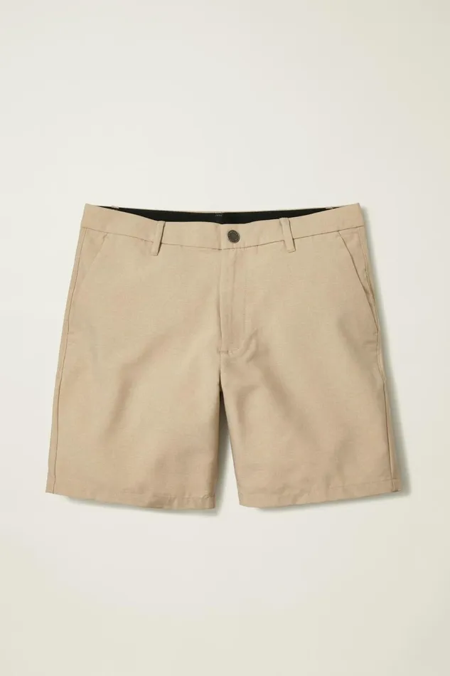 Men Performance Link Shorts Khaki Heather Bonobos Casual Shorts