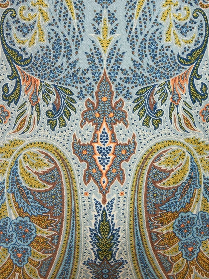 Men Polo Shirt With Placed Paisley Figure Etro Polo Shirts