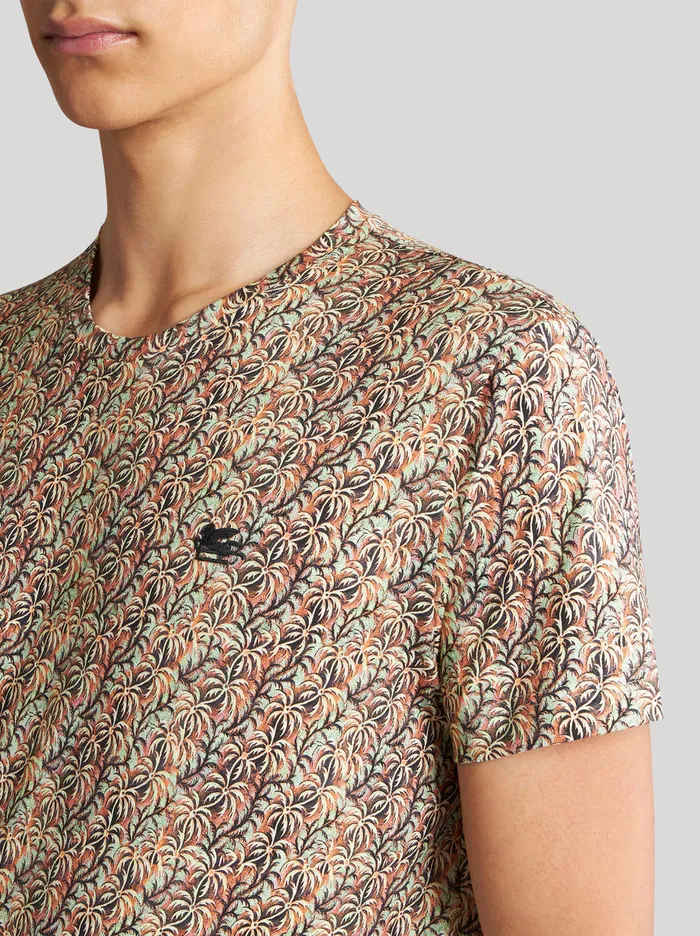 Men Printed TShirt With Logo Etro TShirts