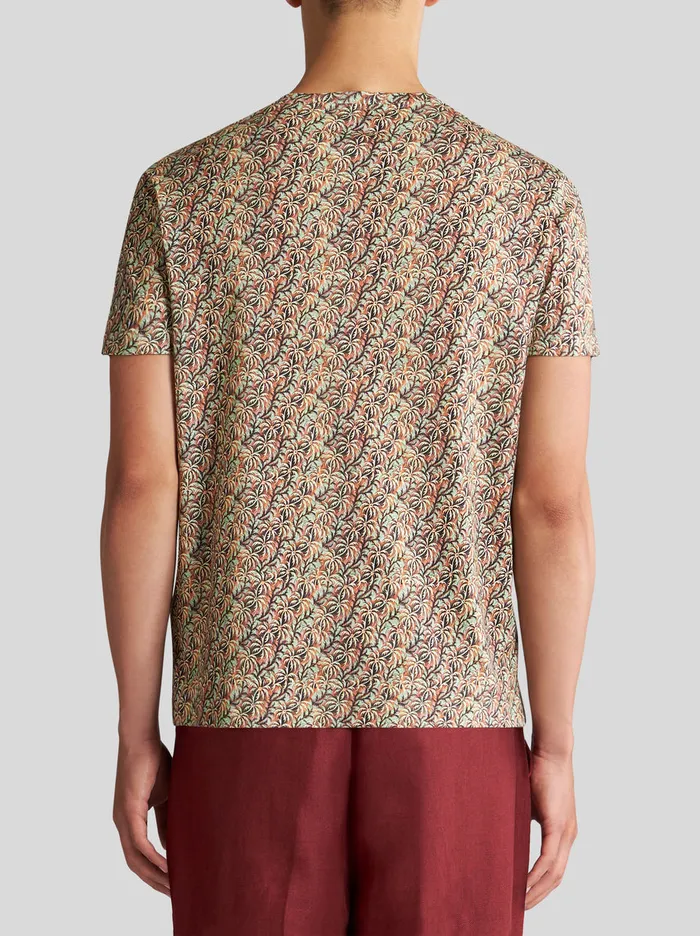 Men Printed TShirt With Logo Etro TShirts