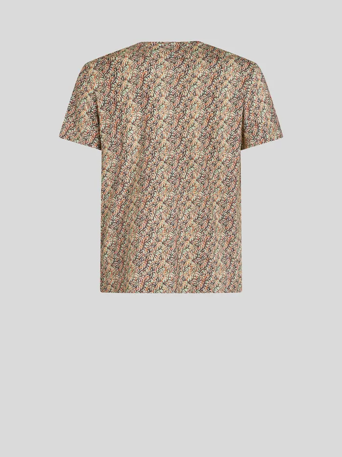 Men Printed TShirt With Logo Etro TShirts