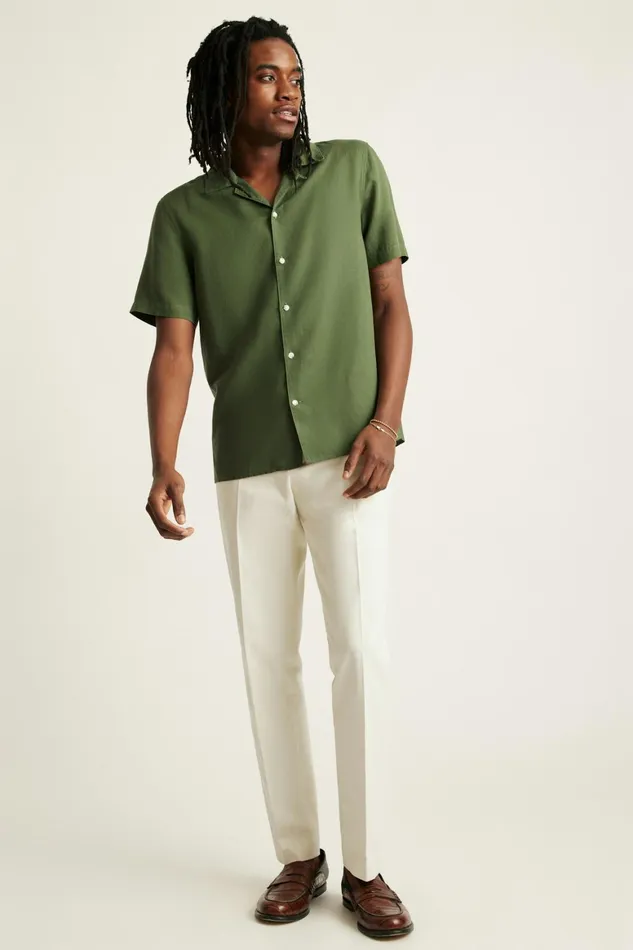 Men Riviera Cabana Shirt Crocodile Green Bonobos Casual Shirts