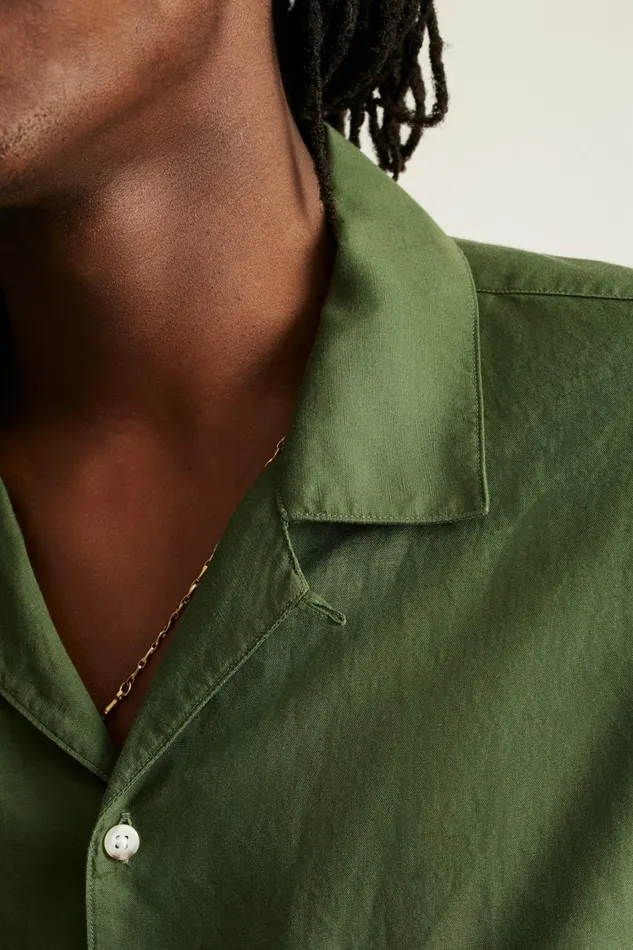 Men Riviera Cabana Shirt Crocodile Green Bonobos Casual Shirts