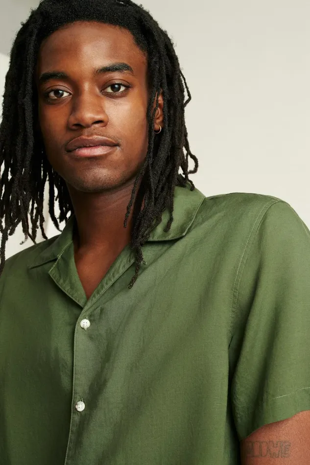 Men Riviera Cabana Shirt Crocodile Green Bonobos Casual Shirts