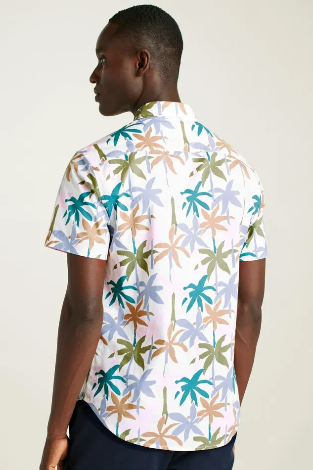 Men Riviera Short Sleeve Shirt Hazy Playa Palms Bonobos Casual Shirts