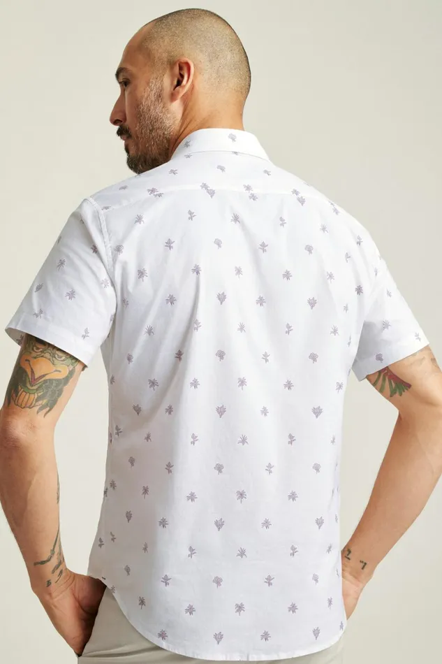 Men Riviera Short Sleeve Shirt Violet Botanicals Bonobos Casual Shirts