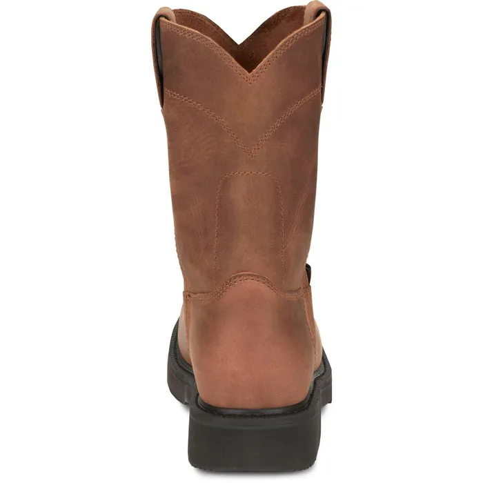 MEN RoundUp 10 Work Aged Bark Justin Boots Work