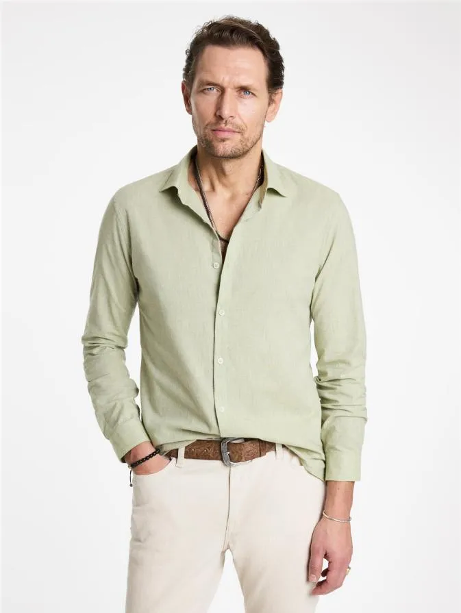 Men Shirts John Varvatos ROSEDALE SHIRT Eucalptus