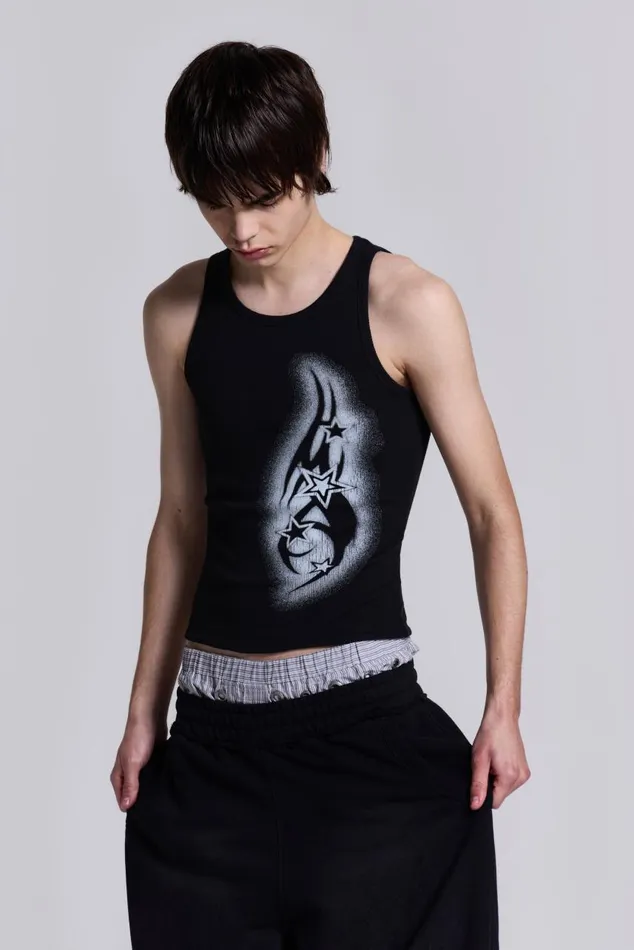 Men Shooting Star Tank Jaded London TShirts and Vests