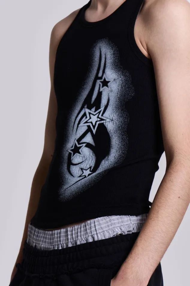 Men Shooting Star Tank Jaded London TShirts and Vests