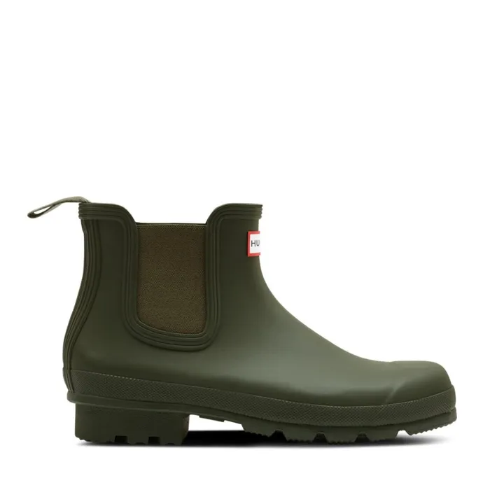 Men Short and Ankle Boots Hunter Boots Original Chelsea Boots Dark Olive