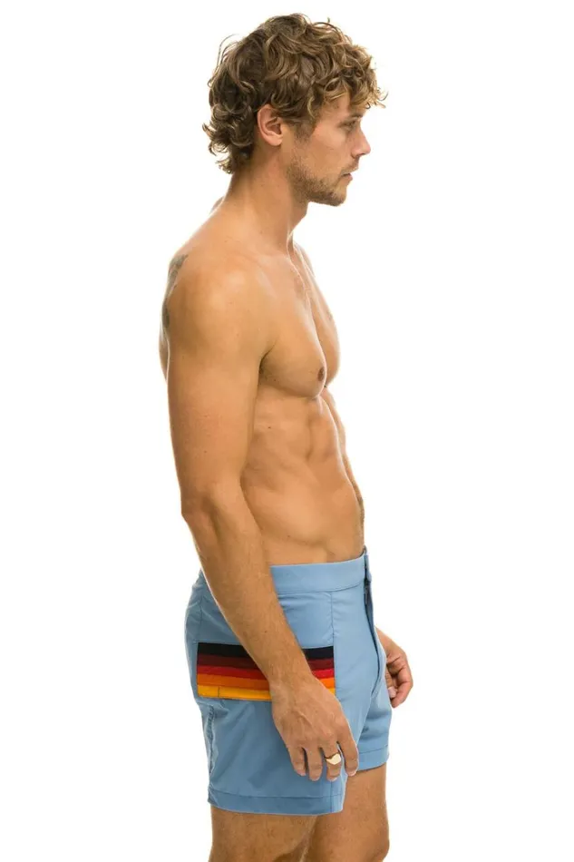 Men Shorts Aviator Nation Horizontal 5 Stripe Flex Shorts 8211 Islanda