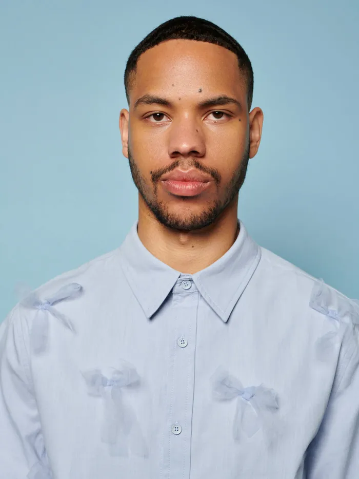 Men Sister Jane Shirts Penny Tulle Bow Shirt Pale Blue