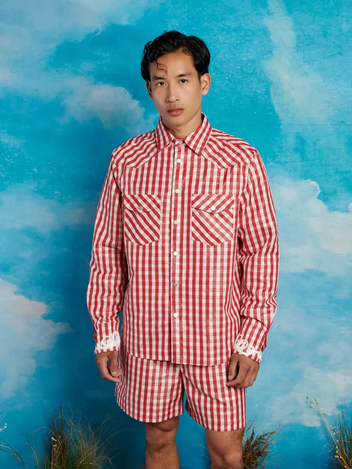 Men Sister Jane Shirts Stables Gingham Shirt Gingham Red