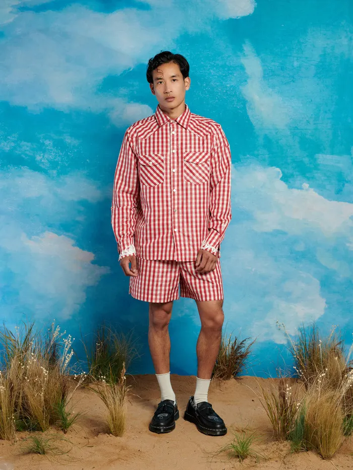 Men Sister Jane Shirts Stables Gingham Shirt Gingham Red