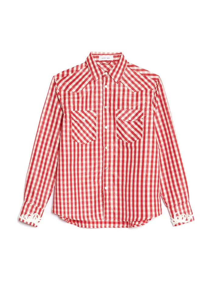 Men Sister Jane Shirts Stables Gingham Shirt Gingham Red