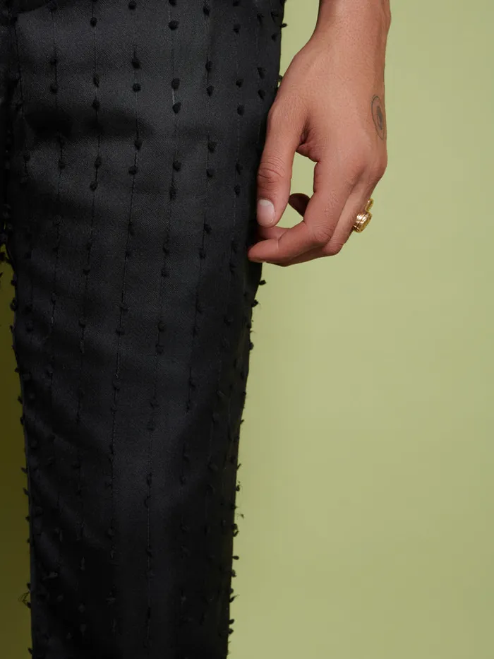 Men Sister Jane Trousers Layne Texture Trousers Coal Black
