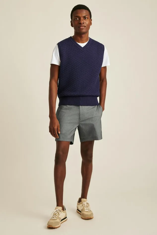Men Soft Air Sweater Vest Navy Bonobos Crew and VNeck Sweaters