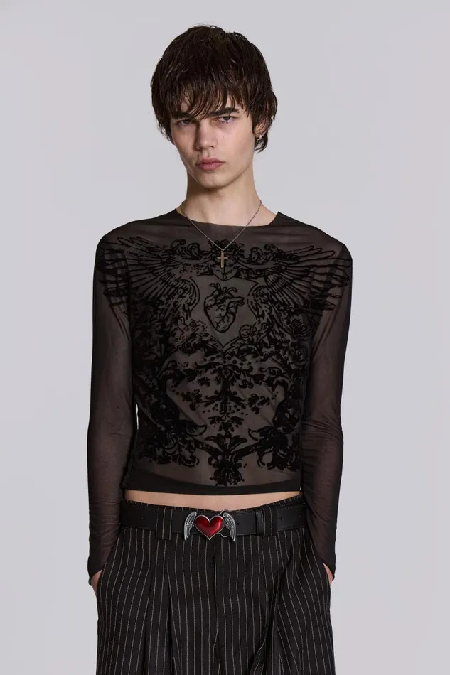 Men Spirit Mesh Top Jaded London TShirts and Vests