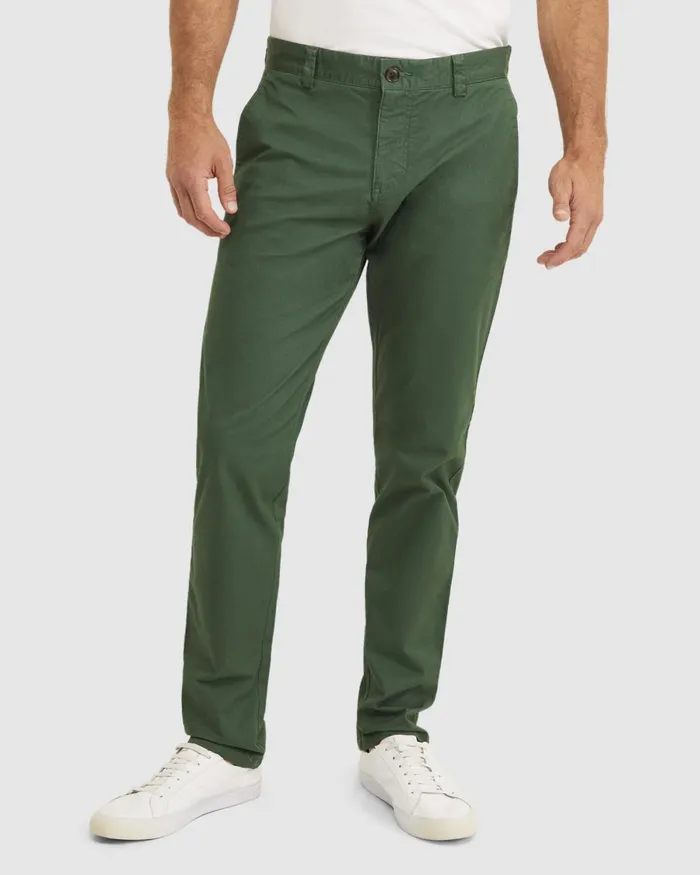 Men Sportscraft Pants Smith Tapered Chinos Pine