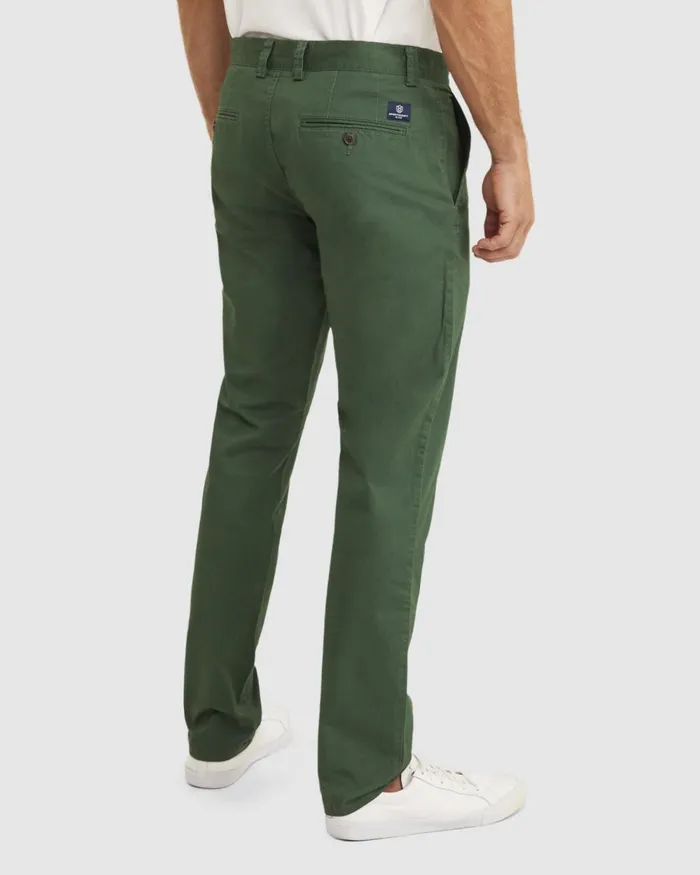 Men Sportscraft Pants Smith Tapered Chinos Pine